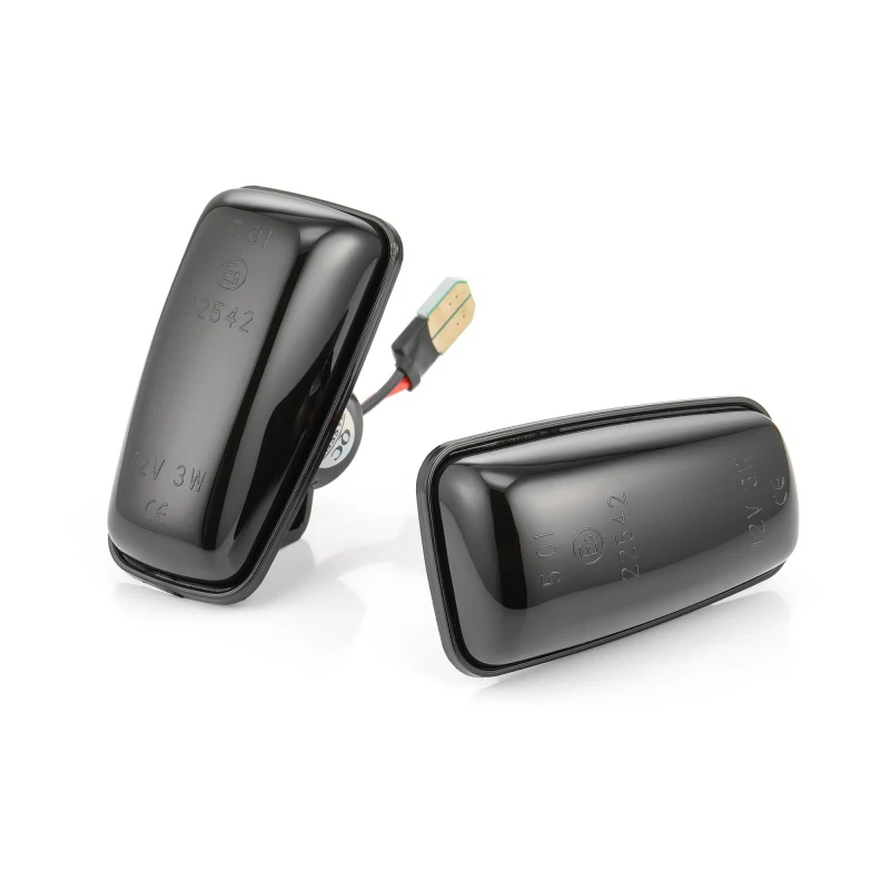 2x для Citroen Saxo Fiat peugeot 106 306 406 806 Динамический светодиодный, боковой, габаритный фонарь, лампа повторителя, индикатор, автомобильные аксессуары - Испускаемый цвет: Smoked lens Dynamic