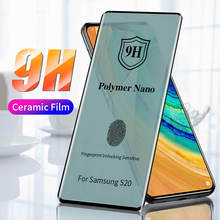 Full Glue Soft Curved Ceramic Tempered Glass For Samsung Galaxy S20 Ultra S10 S9 S8 Note 8 9 10 Plus Screen Protector film