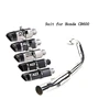 US Edition For Honda CB600 Slip On Motorcycle Exhaust Mid Connect Tube Muffler Tips Stainless Steel Exhaust System