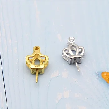 

Pendant Fitting Pearl Accessories 925 Silver Ring Jewelry DIY No Pearl no chain Free Shipping