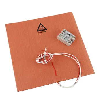 

300X300mm Silicone Heater 3D Printer Heater Heatbed Pad 220V 750W with Solid State Relay for 3D Printer Parts