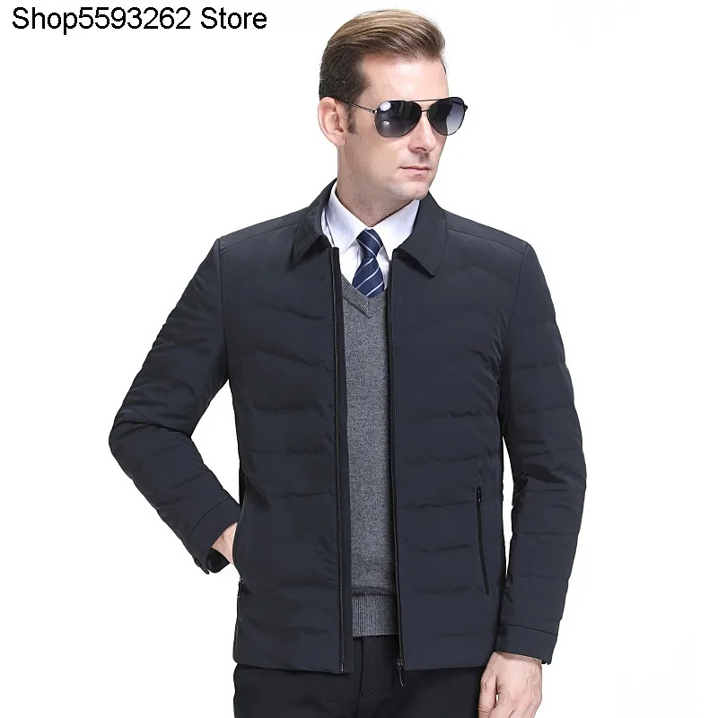 

Down Jacket Male 2020 Winter Thicken Dad Pack Coat Middle-aged And Elderly Men Short Money Leisure Down Top