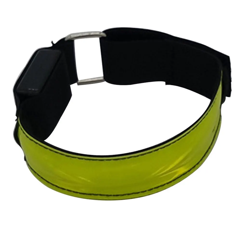 

4Pcs High Visibility Ankle Outdoor Night Running LED Armband Reflective Strips Jogging Adjustable Bracelet Glow Safty Belt