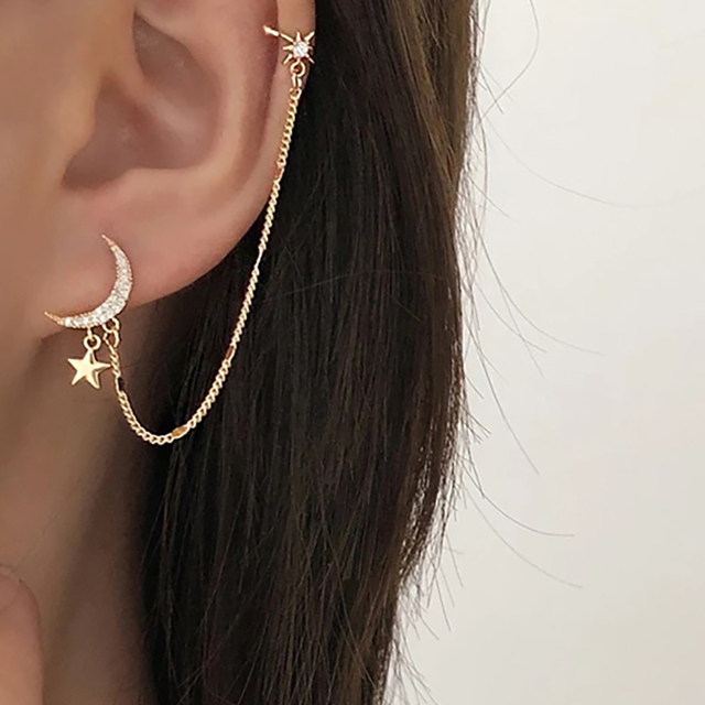 Korean Rhinestone Butterfly Drop Earrings For Women Girls 2021 Trendy Fashion Pearl Chain Earrings Jewelry Wedding Gifts