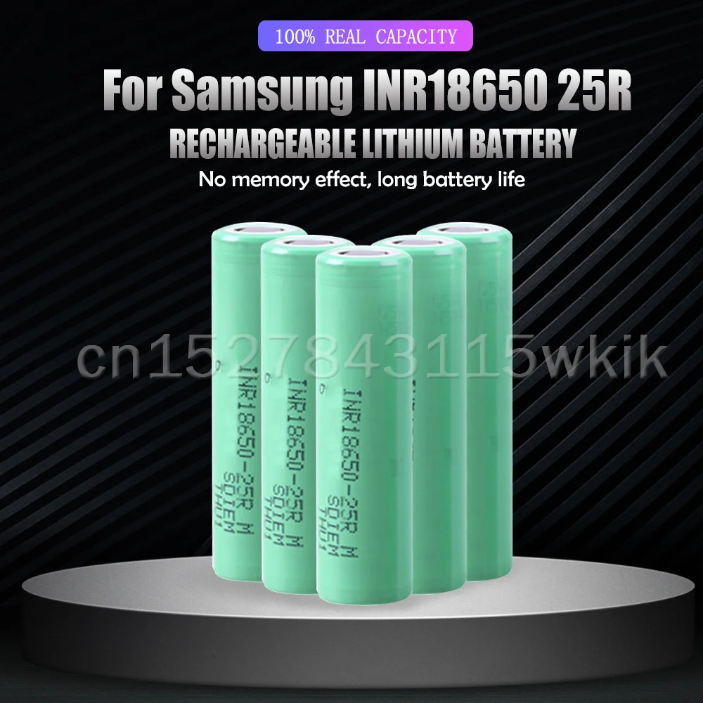 1-10PCS Original 3.6V 2500mah 18650 battery For Samsung INR18650 25R 20A  Discharge Lithium Rechargeable Battery With Flat - AliExpress