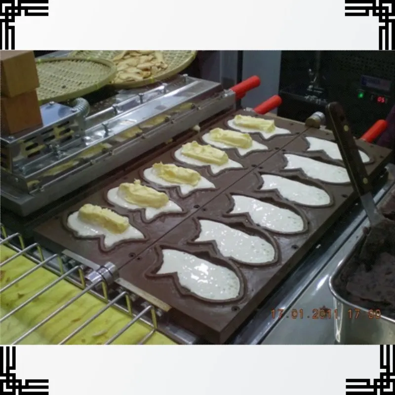 US $494.00 12 Fish Gas Commercial Taiyaki MachineMaker Small Fish Cake Machine Snack Equipment Cake Taiyaki MachineMaker Free Shipping