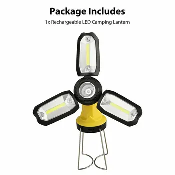 

LED Flashlight USB Rechargeable Waterproof Lantern Outdoor Emergency Camping Hiking Light Handheld ABS Stainless Steel Durable