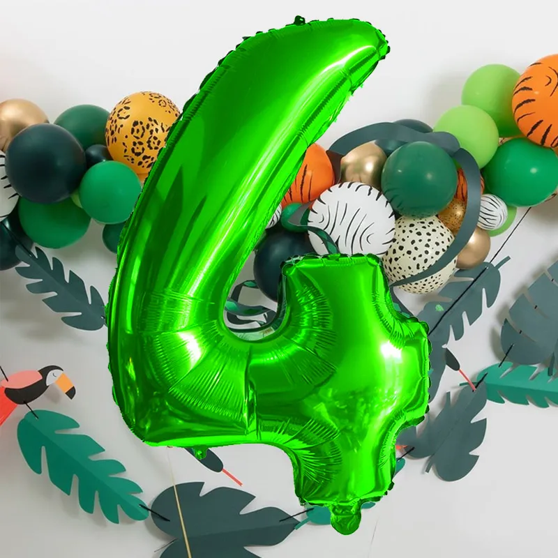 32 Inch Big Foil Birthday Balloons Air Helium Number Balloon Figures Happy Party Decorations Kid Baloons Balon | Дом и сад