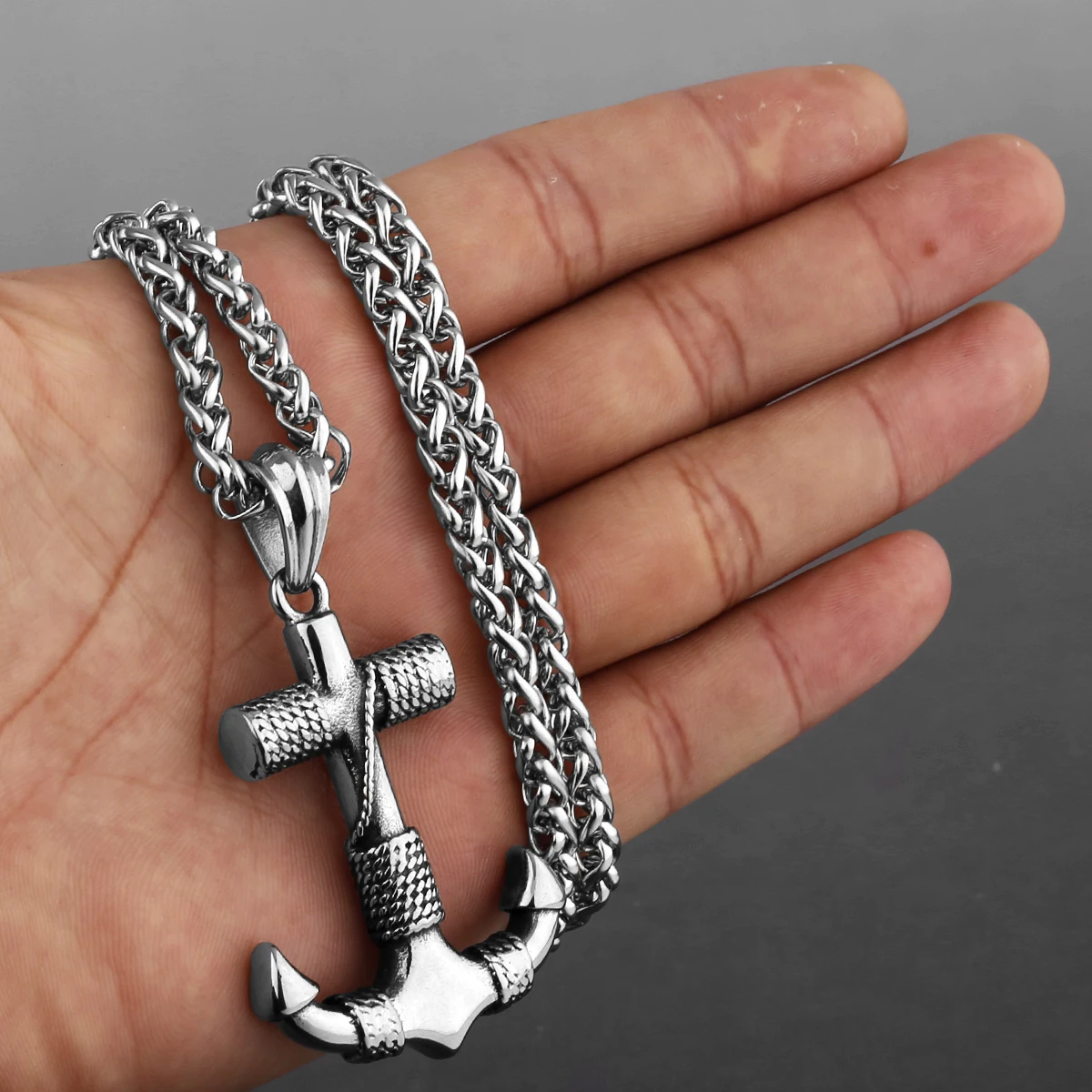 Stainless Steel Viking Anchor Pendant Necklace Vintage Personality Nordic  Pirate Men's Party Jewelry Punk Hip Hop Necklace Gift - AliExpress, image size:1200x1200