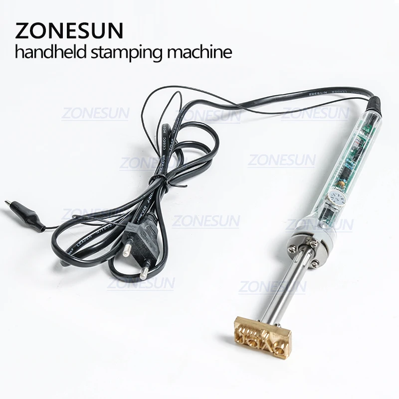 ZONESUN инструмент для печати кожи тепловой тиснитель паяльник Пользовательский