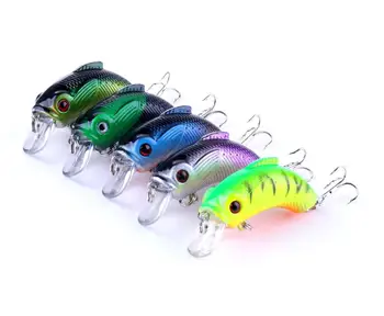 

VISSEN 5PCS 5.5cm/9g Whopper Plopper Fishing Lures Hard Bait Minnow Crankbaits Isca Artificiais 3D Eyes fishing lure set