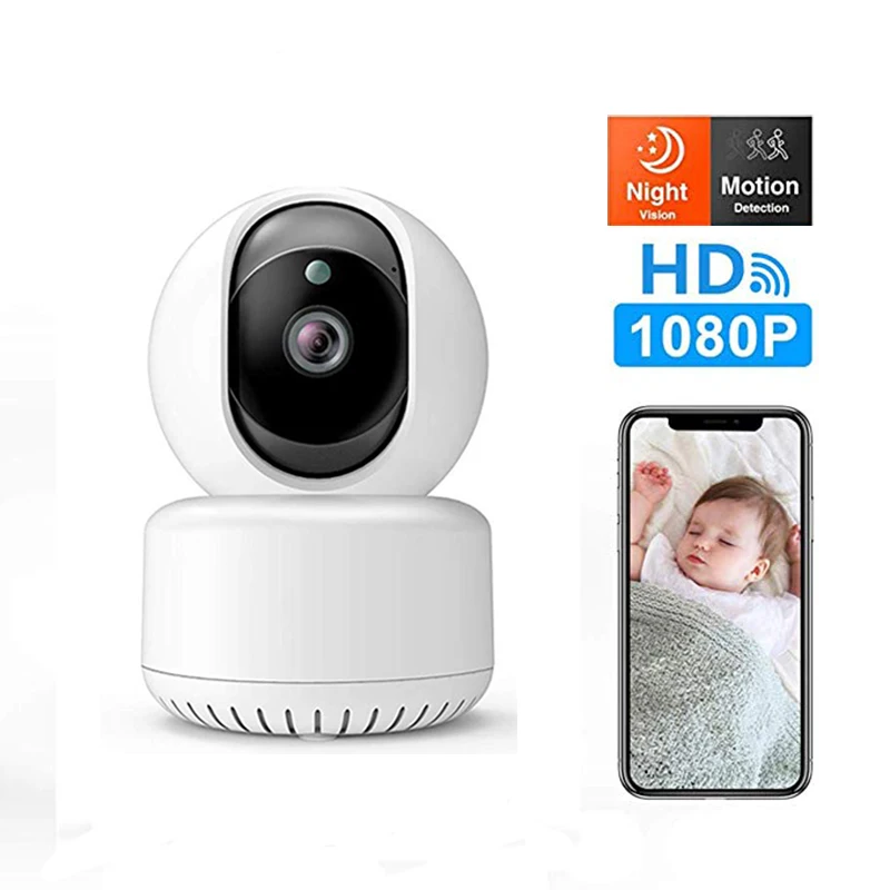 

wdskivi Auto Tracking HD 1080p Indoor Home Mini Baby Monitor IP Camera Wireless Wifi Camera Security Surveillance CCTV Camera