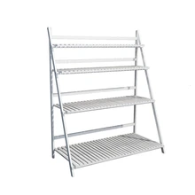 Провинция пространство деревянные заземленные Крытый складной Многоэтажный балкон гостиная мясистый белый цветочный горшок полка