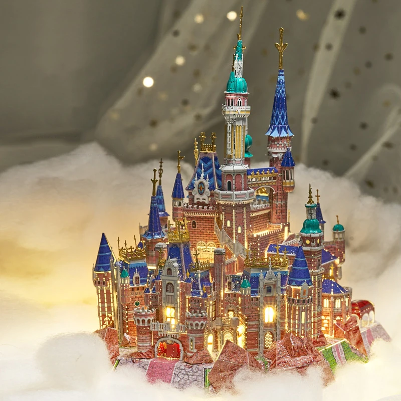 

3D Metal Three-Dimensional Puzzle Princess Dream Castle Model Jigsaw DIY Assembled Education Toys Adult Children Christmas Gift