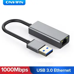 Onbian – adaptateur Ethernet USB3.0, 1000Mbps, carte réseau RJ45 Lan, pour ordinateur portable Windows, Xiaomi Mi Box S, Nintendo Switch 