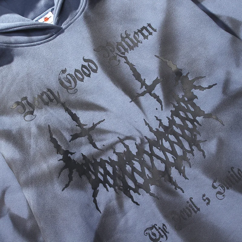 SEVEYFAN, мужские толстовки с капюшоном с надписью «Hi Street Smile Face Tie Dye», уличная одежда большого размера, свитшоты, плотный флисовый пуловер, мужские толстовки R3141