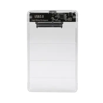 

Transparent 2.5inch USB 3.0 to Sata HDD SSD Case Cover 2.5'' Hard Disk Drive Enclosure Case For Windows 2000/7/8/10/ MacOS 9.1