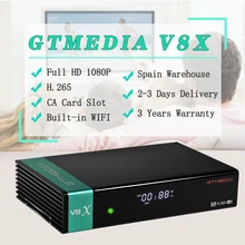 FTA приемное устройство gtmedia V8X DVB-s2/S2X-цифра спутниковый телевизионный ресивер такой же, как и gtmedia V7 s2x с USB Wi-Fi, H.265 GTMEDIA v8 honor декодер