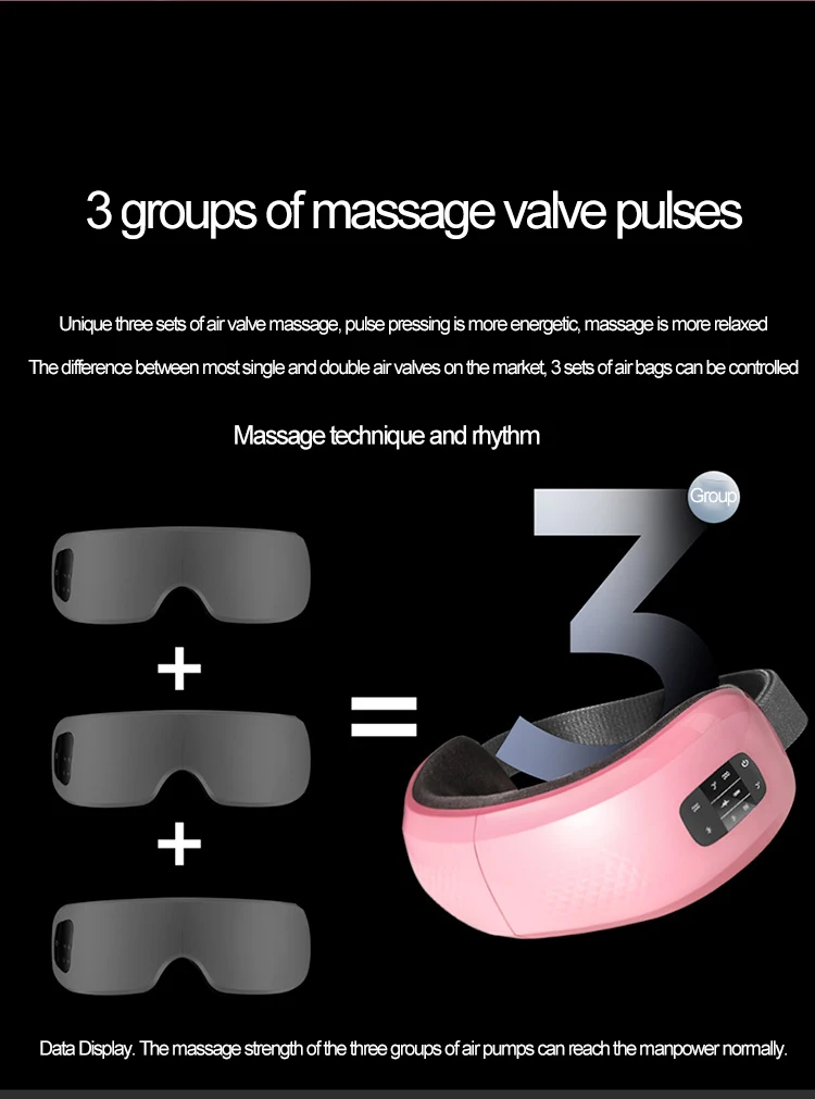 Dispositivo de Cuidados com os Olhos Electirc Inteligente Olho Massageador Anti Rugas Olhos Massagem Fadiga Aliviar Círculos Escuros Remover Aquecido Relaxar 12 massagem dispositivo de cuidados com os olhos