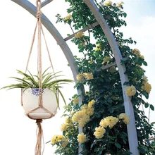 Пеньковая веревка стеклянный террариум Садоводство зеленение цветочные горшки подвесная веревка корзина
