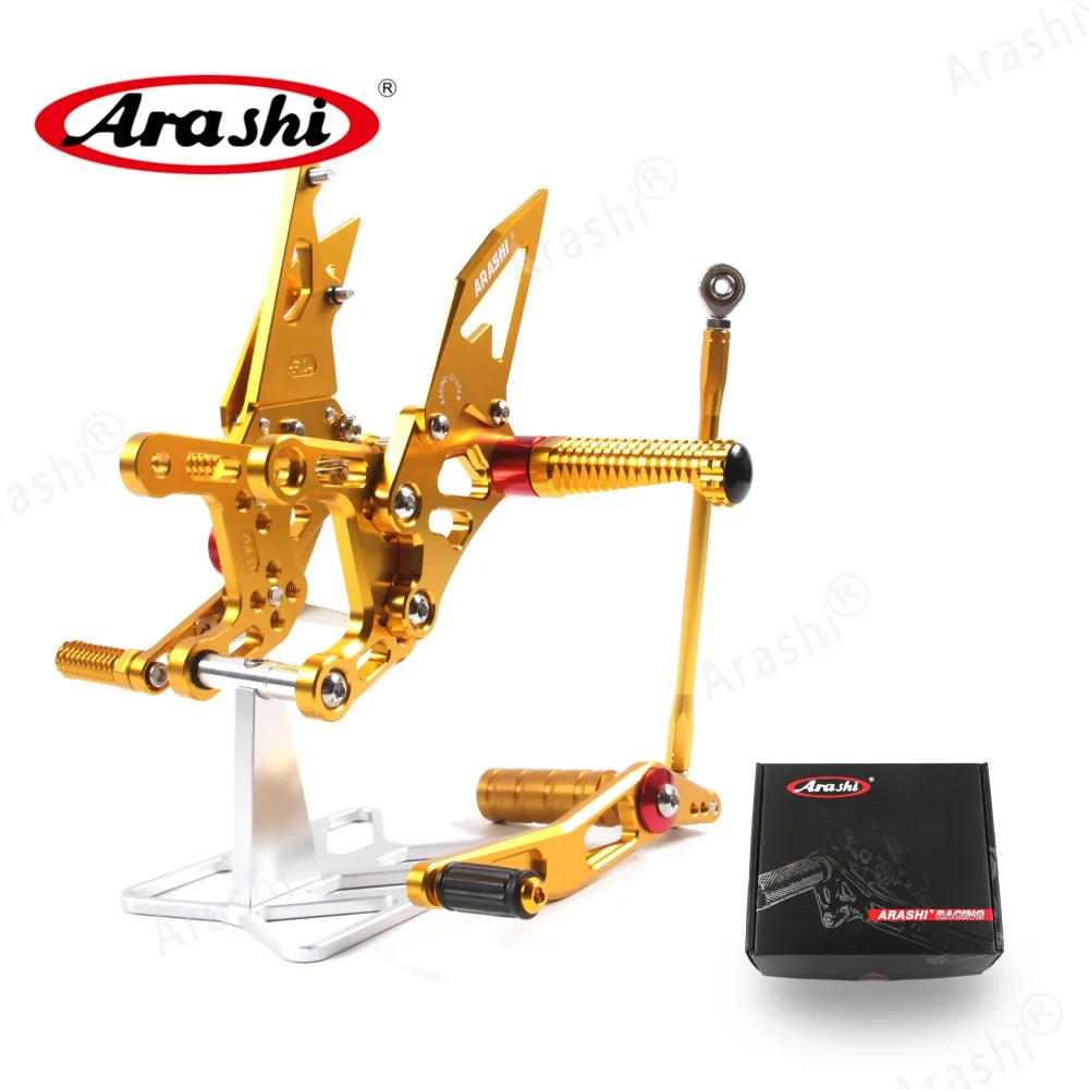 Араши мотоциклист Rearset для YAMAHA YZF R1 2009- ЧПУ Регулируемые подножки YZF-R1 2010 2011 2012 2013