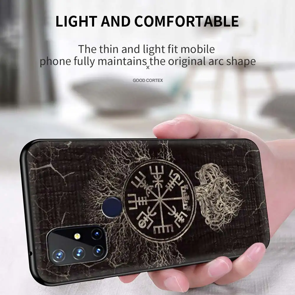 For OnePlus 8 Nord 7Pro Case For One Plus Z N10 5G 8T 7 Pro n100 7T 6T Full Protection Soft Phone Cover Viking Vegvisir Logo Sac