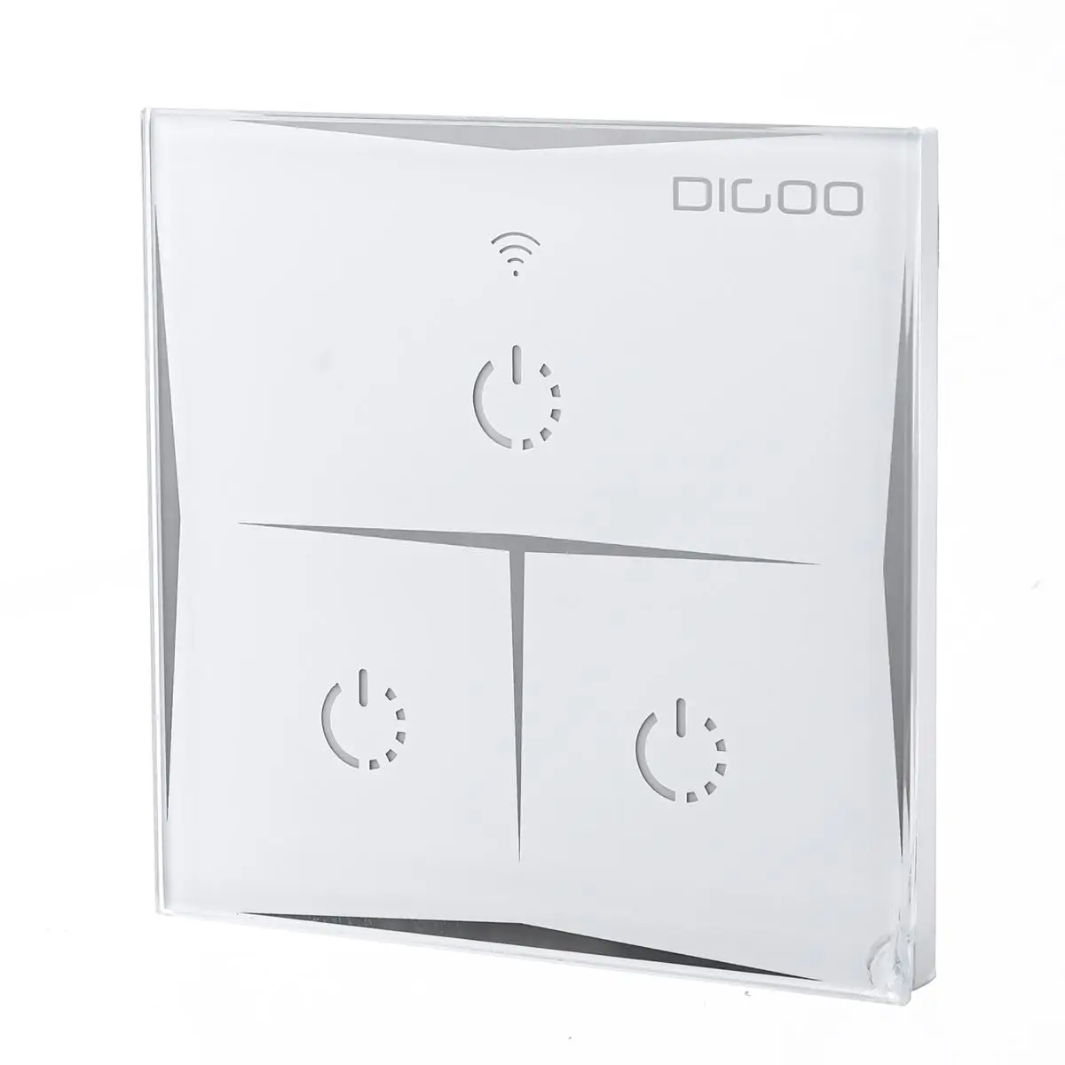 Белый DIGOO DG-S601 3 банды стеклянная панель Пульт дистанционного управления Лер умный настенный Wi-Fi адаптер управления 1800 Вт AC100V-240V работать с Amazon Alexa - Цвет: Белый