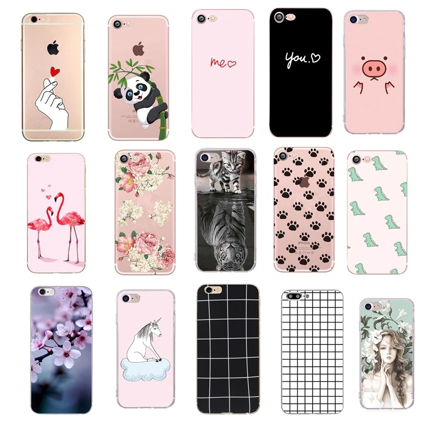 Case For Iphone 5 5s Se Cover Silicone Phone Cover For Iphone 7 8 6 S 6s Plus X Xs 7plus Case Girls Aliexpress Cellphones Telecommunications