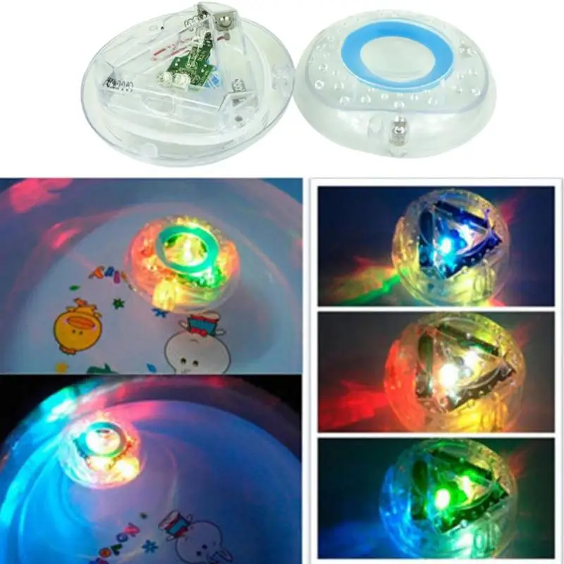 Водонепроницаемый светодиодный светильник с цветным освещением, сильная всасывающая лампа для ванны, круглая прозрачная игрушка на