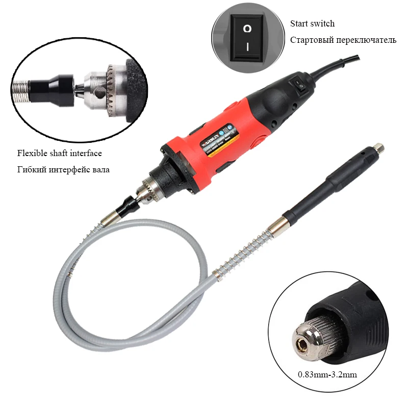 Skup 400W grawer Dremel wiertarka elektryczna grawerowanie Pen Grinder Mini wiertarka DIY wiertarka elektryczne narzędzie obrotowe mini młyn szlifierka
