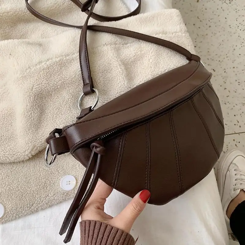 Ретро кожаная сумка через плечо для женщин маленькая дамская сумка через плечо модная однотонная сумка через плечо Прямая поставка