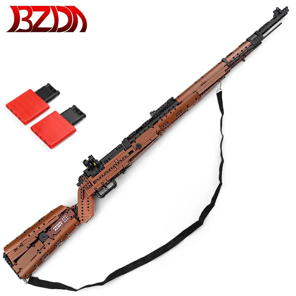 Photo Product BZDA WW2  Technology  Blocks Military  guns  kar98k Desert Eagle Sniper gun Model Building Blocks Creator kids Toys DIY  Gift