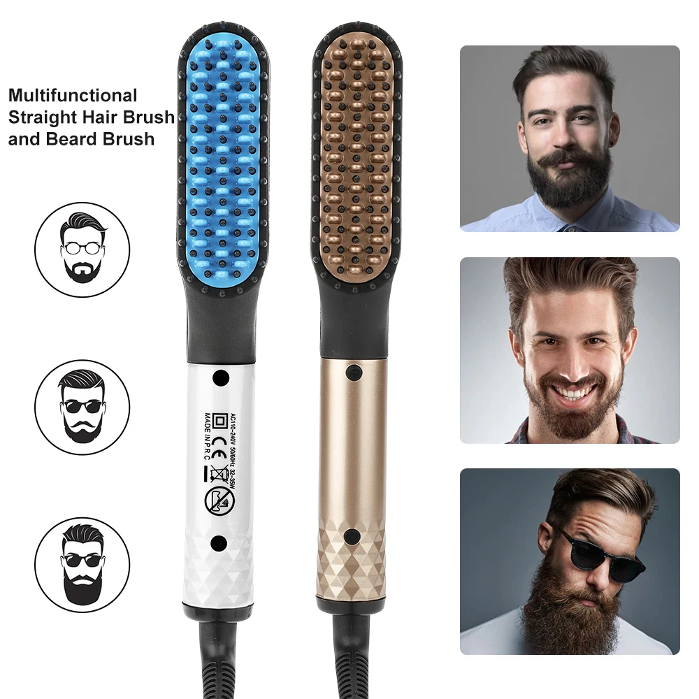

Beard Straightener Multifunctional Hair Straightener Hair Comb Brush for Men Quick Heating Straightening Iron Hair Styling Comb