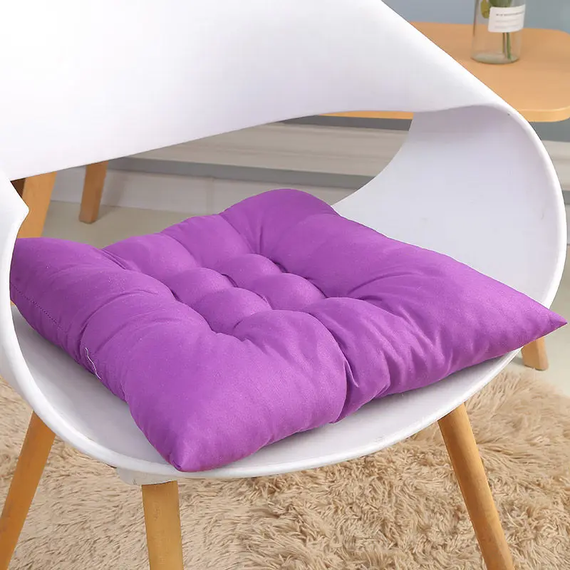 Подушка для компьютерного кресла подушка для обеденного стула диванная подушка для автомобиля подушка для офисного стула коврик для кемпинга на открытом воздухе ватный коврик квадратный табурет коврик - Цвет: M-purple