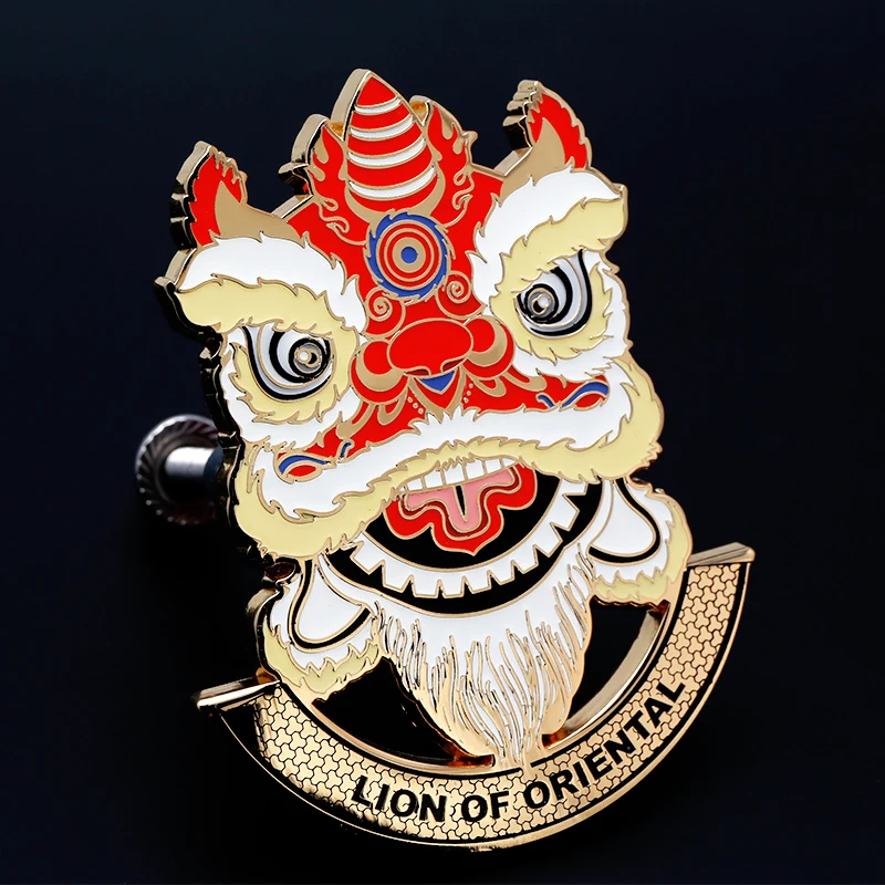 ETIE Chinese styles traditional lion emblems car logos emblems sticker