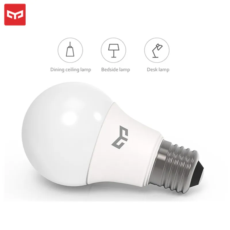 YEELIGHT E27 светодиодная лампа 220-240 В 5 Вт/7 Вт 6500 к для потолка/настольной лампы/лампы