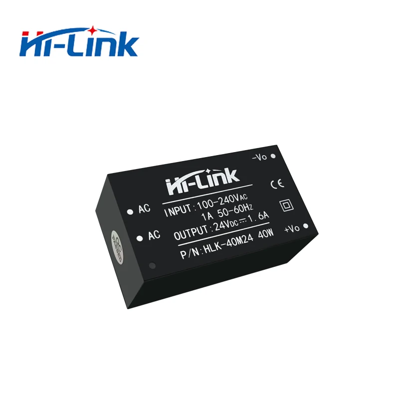 1pcs 9V/12V/15V/24V HLK-40M24 HLK-40M12 220V To 12V 24V 4.4A 3.3A 2.6A 1.6A 40W Series Isolation AC DC Power Supply Module