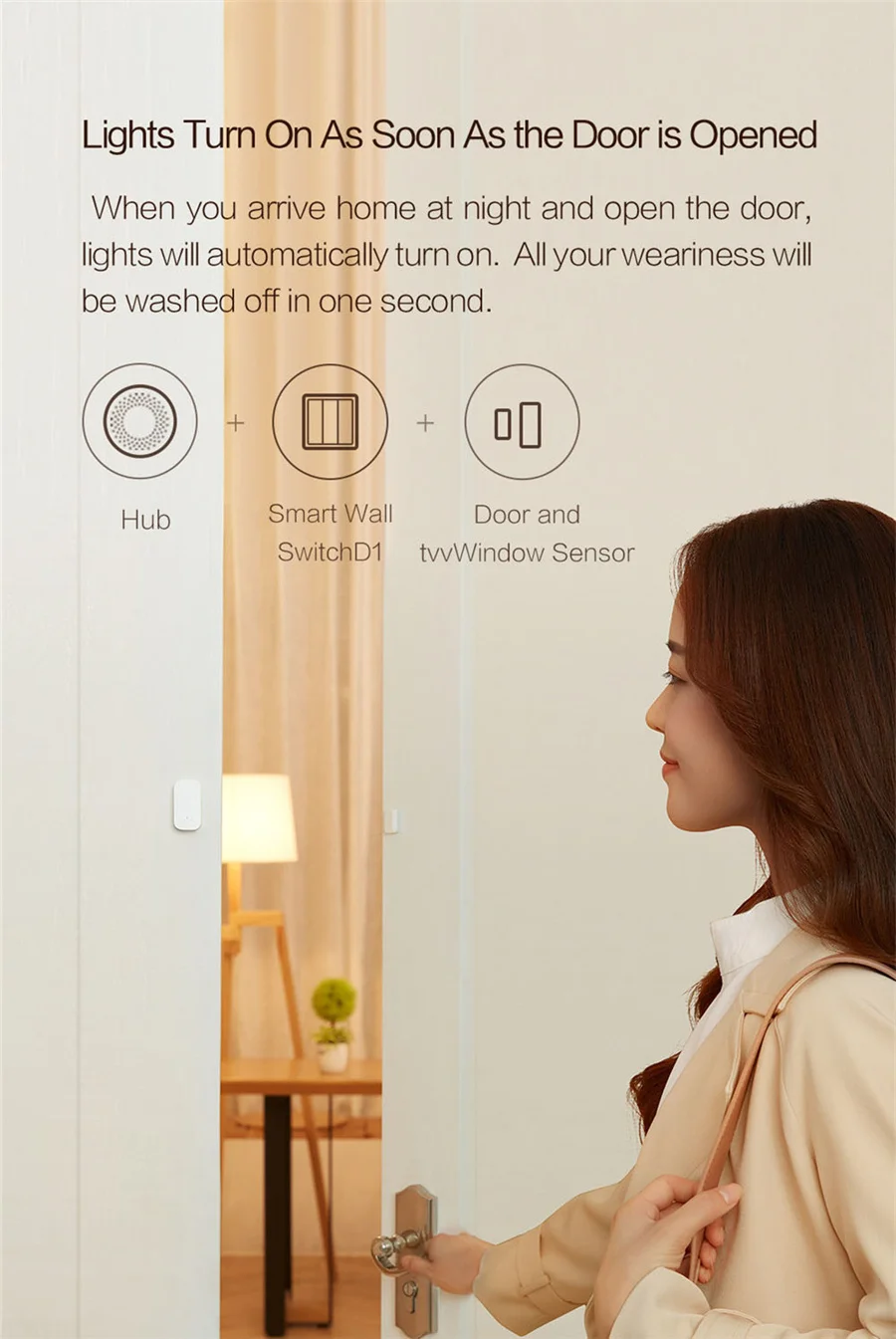 Smart Switch D1 Zigbee Wireless Light Switch 3 Button Key with Neutral Voice Con