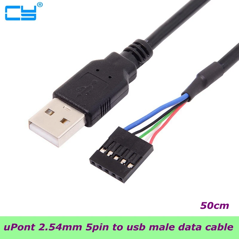 5 контактный кабель Dupont мама папа USB 2 0 для передачи данных компьютера длиной м 54