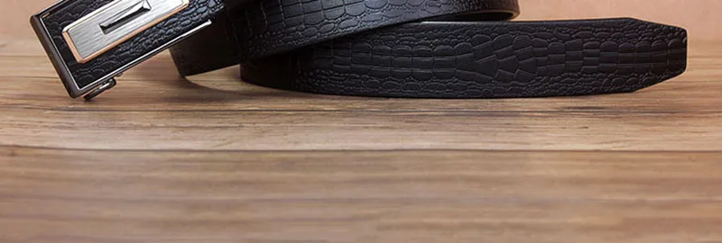 FAJARINA индивидуальные повседневные крокодиловые Patten линии из натуральной кожи автоматические пряжки качественные ремни для мужчин джинсы N17FJ764