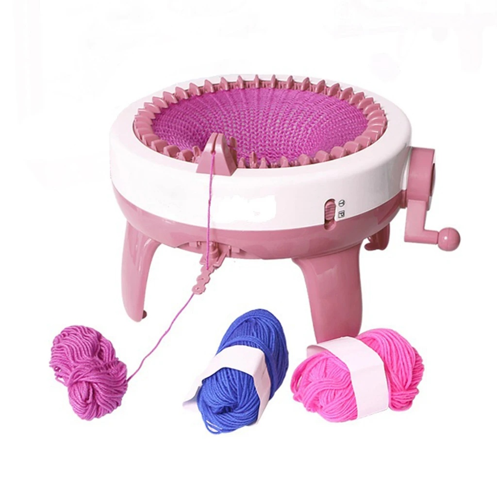 Knitting Machine, Smart Weaver Knitting Round Loom, Knitting Board Rotating Double Knit Loom Machine,40 Needles DIY Toy Set