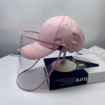 

Children Anti-spitting Protective Hat Summer Solid Color Baseball Protective Cap Anti-spitting Protective Hat Removable