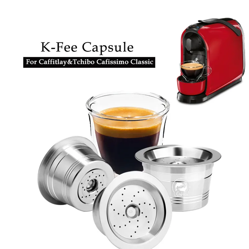 ICafilas экологичный нержавеющий STEE K Fee & Caffitaly рефильтруемый фильтр многоразовая кофейная капсула подходит для машины Tchibo