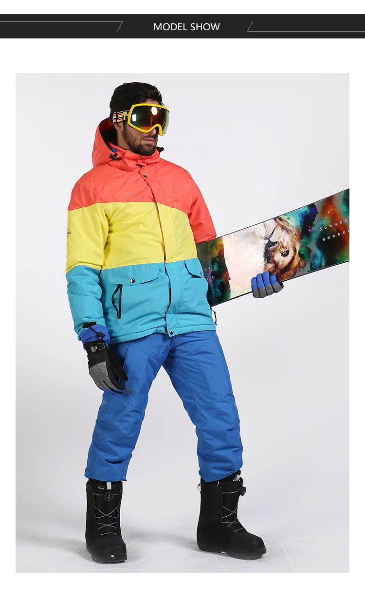 SAENSHING, лыжный костюм для мужчин, супер теплый, водонепроницаемый, 10 K, лыжная куртка, лыжные штаны, мужские костюмы для сноубординга, дышащие комплекты для катания на лыжах