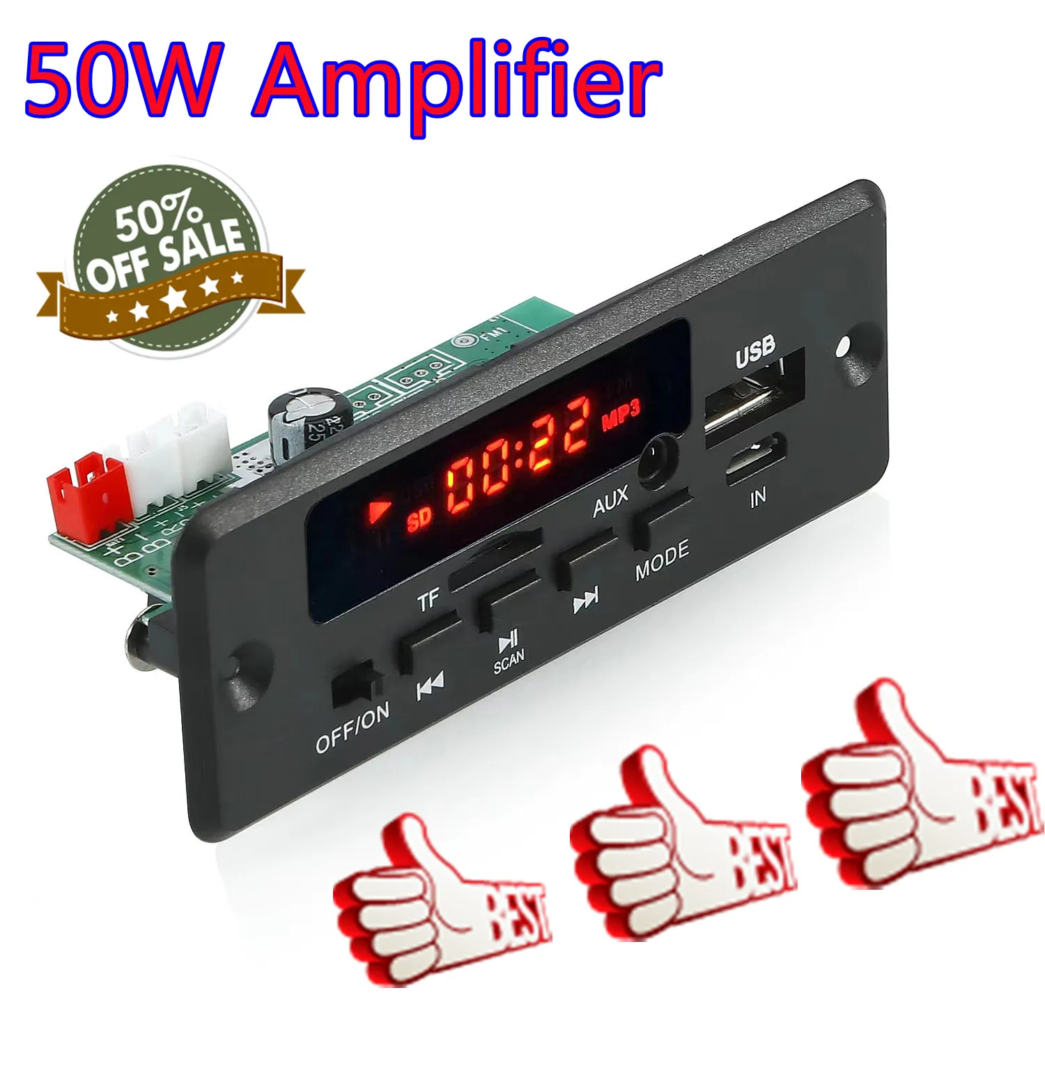 2*25W Amplifier MP3 Receiver Module Bluetooth 5.0 Decoder Board Lossless  Speaker Modified Circuit Stereo WMA Decoding Board - AliExpress
