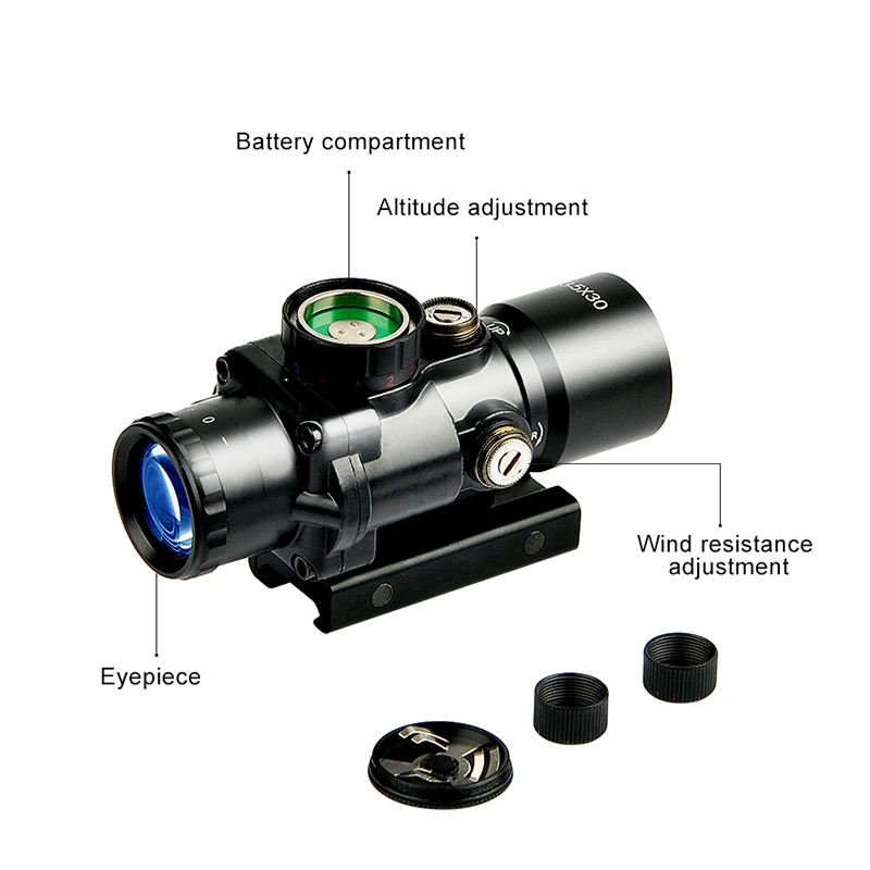 Тактический красный зеленый синий оптический прицел Bestsight 3.5X30 для охоты с