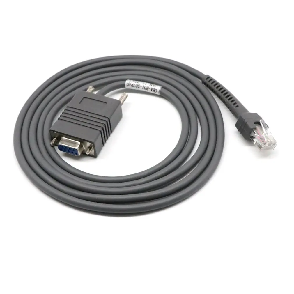 CBA-R01-S07PAR RS232 Serial Cable for Motorola Symbol LS2208 DS4278 6 Feet Straight RJ45 to DB9 (Grey)