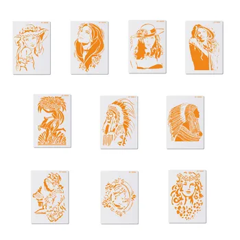 

Fashion Grils Cake Stencil Layering Plastic Stencils For DIY Scrapbooking Painting Drawing Stencils Template Cake Tool