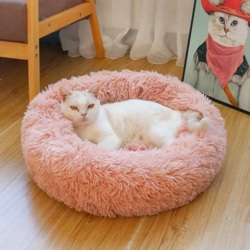 Pet Подушка кровать для собаки супер мягкие плюшевые питомник круглый собак/кошек