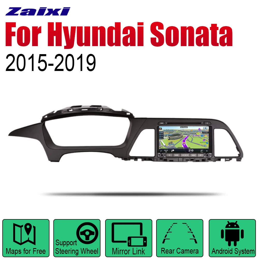 Автомагнитола 2 Din автомобильный DVD на основе Android для Hyundai Sonata LF 2015 2016 2017 2018 2019 HD GPS